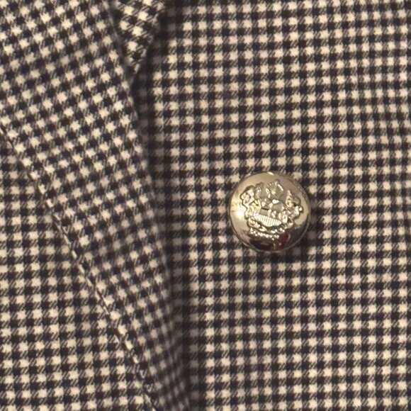 Free Assembly Womens Houndstooth Blazer Jacket Size M Cotton/Spandex Blend Doubl - Picture 4 of 12